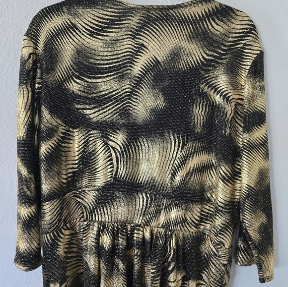 Wrap Dress Womens 3X Plus Mixed Print Fairy Grunge Cocktail Party Dinner - Picture 15 of 15